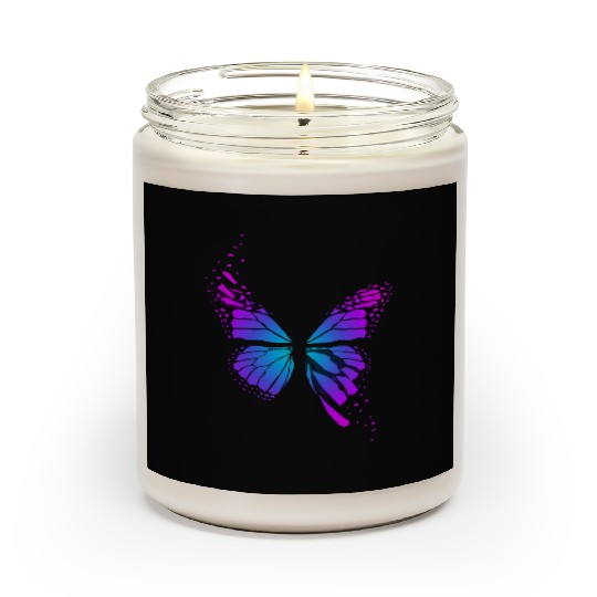 Bright neon butterfly Scented Candles