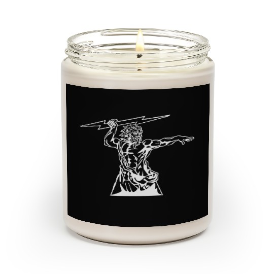 Greek mythology Zeus lightning bolt silhouette Scented Candles