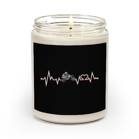 dirt bike motorcycle heartbeat motocross heartbeat Scented Candles