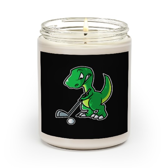 Tyrannosaurus Golf Player Golfer Golfing Funny Scented Candles
