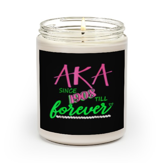 AKA Sorority Alpha Kappa Pink And Green Twenty Pea Scented Candles