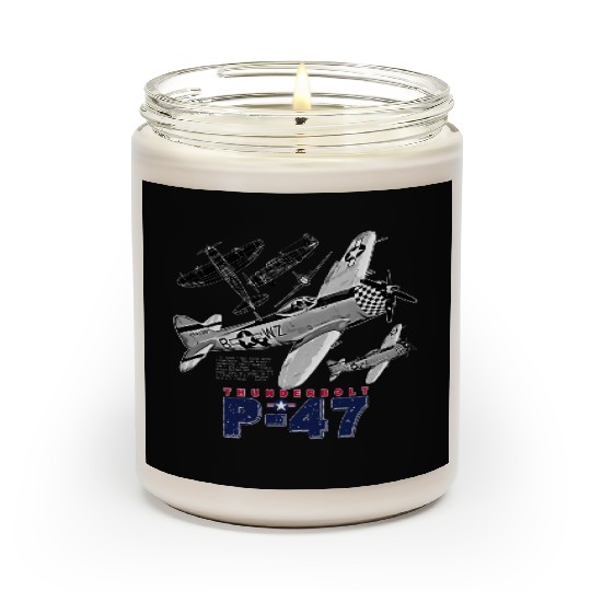 P 47 Thunderbolt Vintage USAF Aircraft Scented Candles