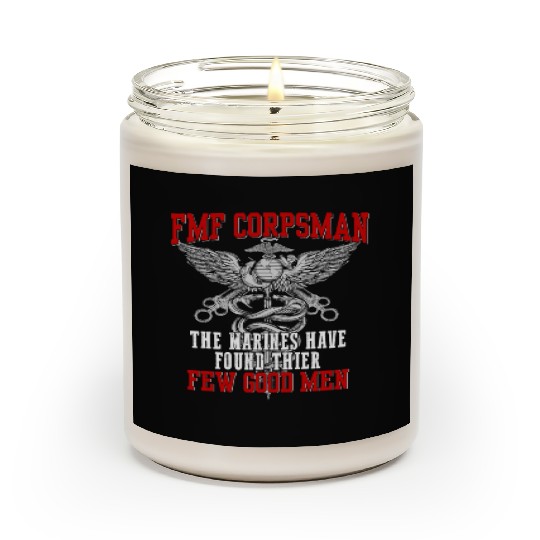 FMF Devil US Navy Corpsman DOC Badass Army Veteran Scented Candles