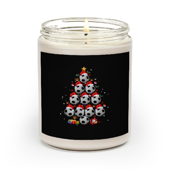 Soccer Balls Christmas Tree Scented Candles