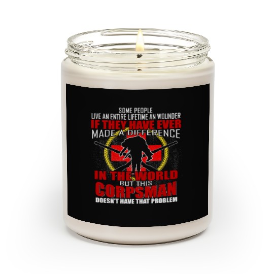 Devil US Navy Corpsman DOC Badass Army Veteran Scented Candles