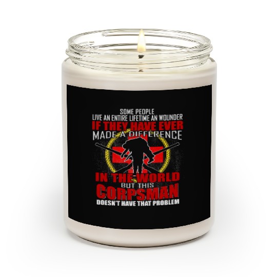 Devil US Navy Corpsman DOC Badass Army Veteran Scented Candles