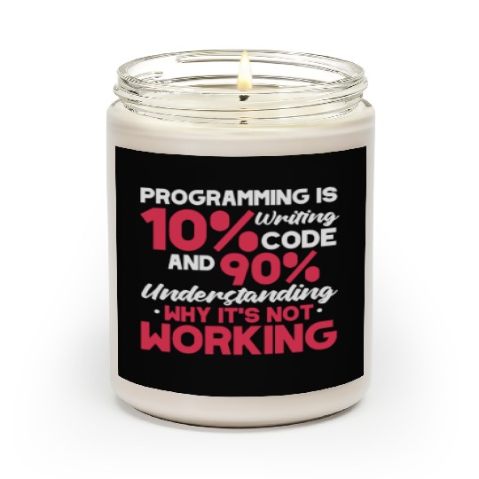 Life Motto Software Developer Scented Candles
