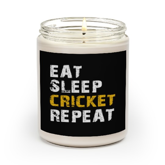 eat sleep cricket Scented Candles