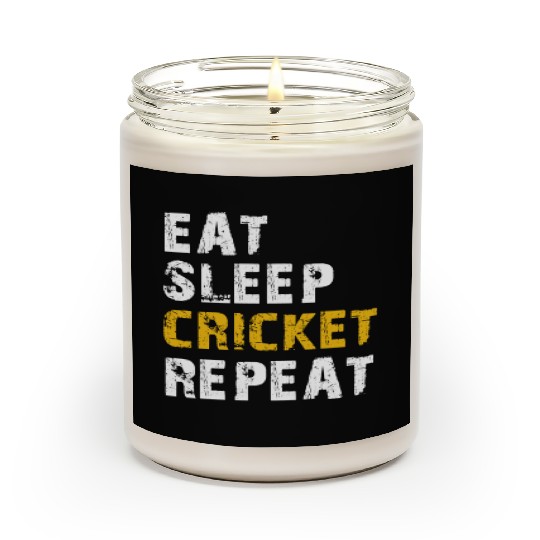 eat sleep cricket Scented Candles