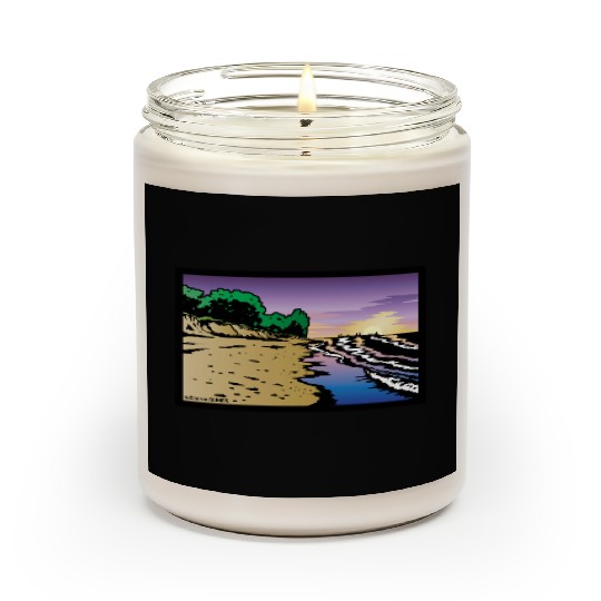 Purple Twilight Indiana Dunes Poster Scented Candles