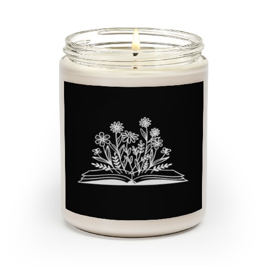 Wildflower Book Funny Reading Book Lover Gifts Scented Candles