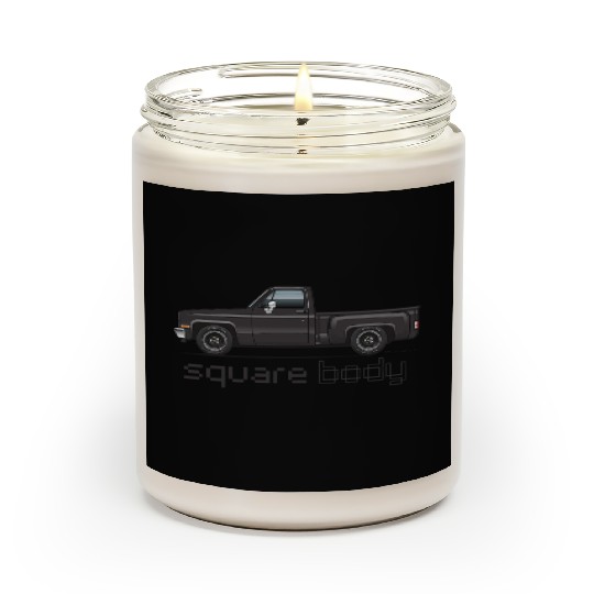 Square Body Black Scented Candles