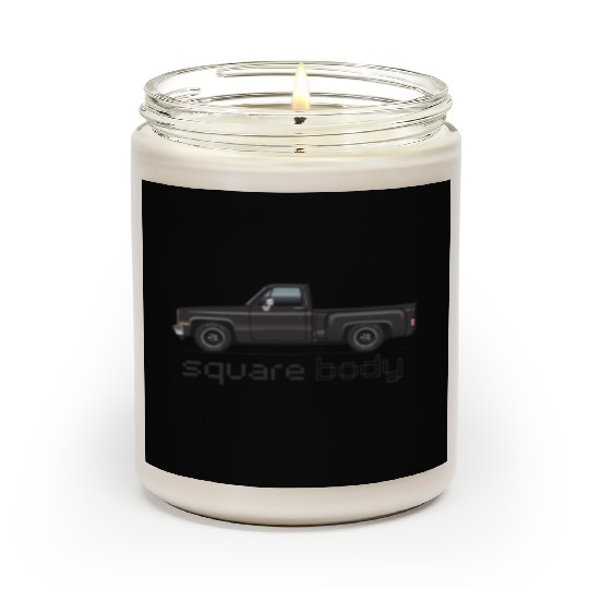 Square Body Black Scented Candles