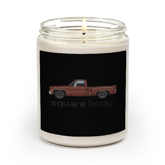Square Body Dark Brown Scented Candles