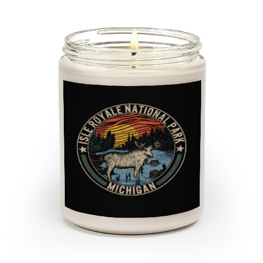 Isle Royale National Park Scented Candles, Michigan Moose