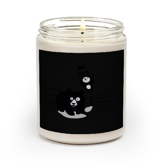 Panda vs Grizzly in wrestling ring. Kung fu Scented Candles
