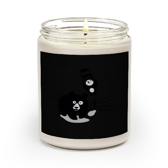 Panda vs Grizzly in wrestling ring. Kung fu Scented Candles