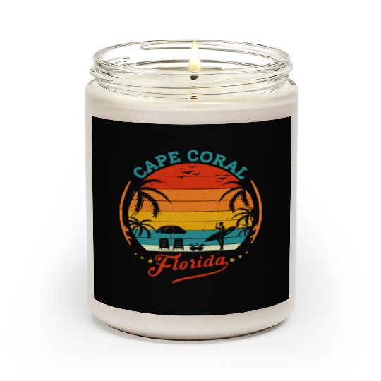 Cape Coral Est.1973 Vintage Florida summer Gift Scented Candles