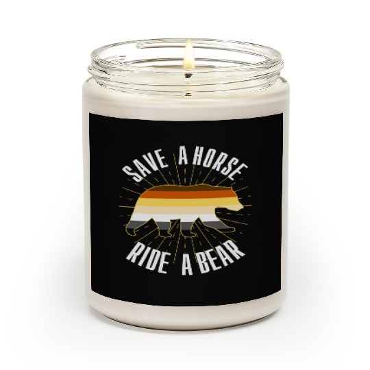 Save A Horse Ride A Bear Gay Bear Brotherhood Scented Candles