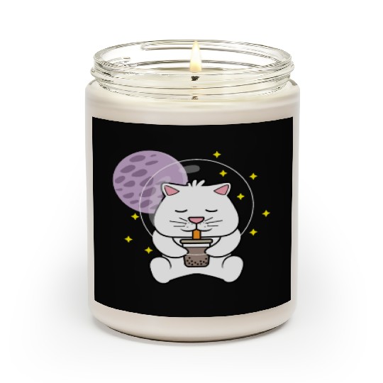 Kawaii Cat Space Pet Lover Gift Scented Candles