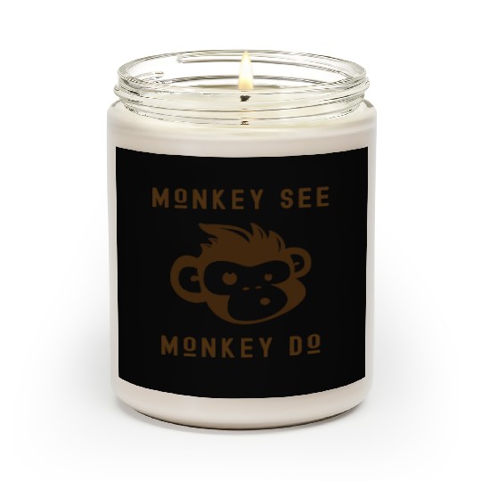 Monkey See Monkey Do Cute Adorable Funny Monkey Scented Candles