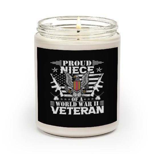 Proud Niece of a World War Il Veteran Scented Candles