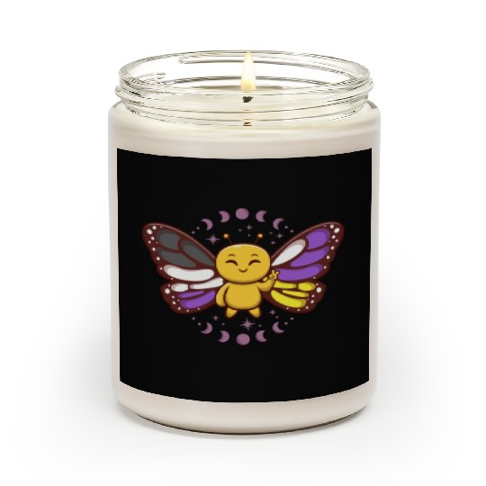 Gender Non-Binary Monarch Butterfly Subtle Pride Scented Candles