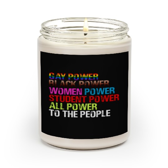 Gay Power Black Power Women Power LGBTQ Gay Pride Scented Candles