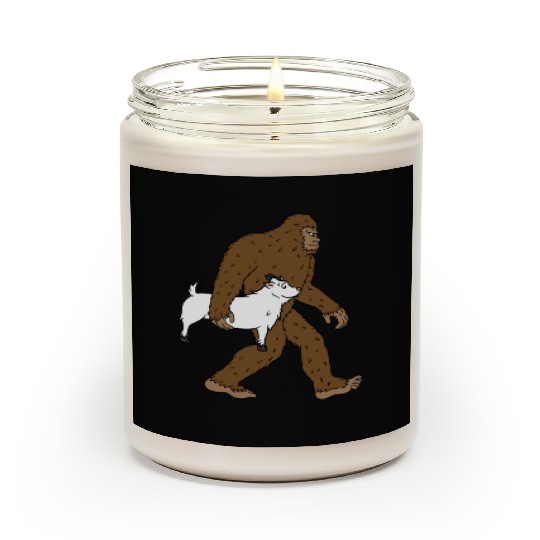 Bigfoot Sasquatch Carrying Goat Scented Candles