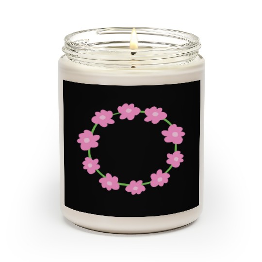 circle symbol shape flowers pink nature Scented Candles