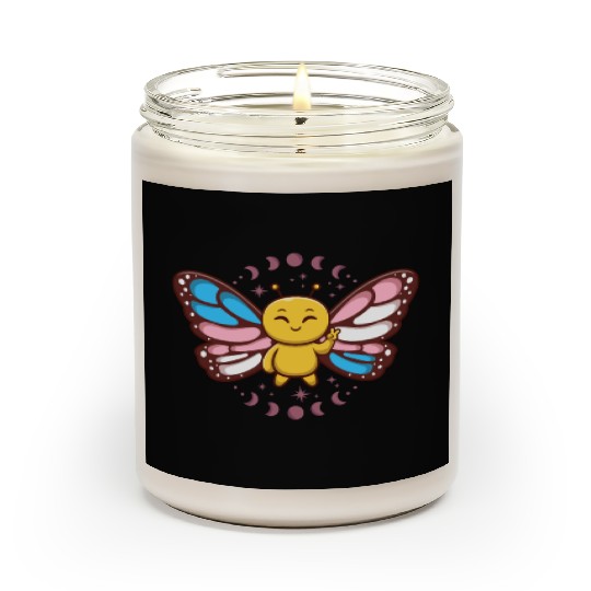 Transgender Monarch Butterfly Trans Subtle Pride Scented Candles