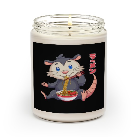 Kawaii Opossum Ramen Noodles Japanese Anime Noodle Scented Candles