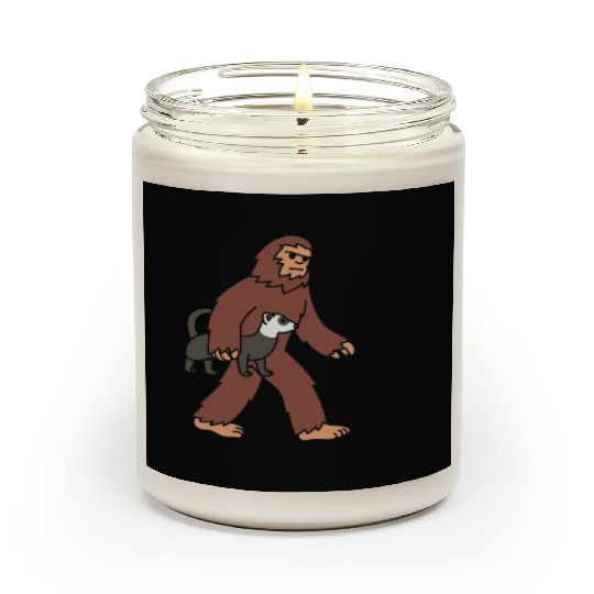 Bigfoot Sasquatch Walking Ferret Scented Candles