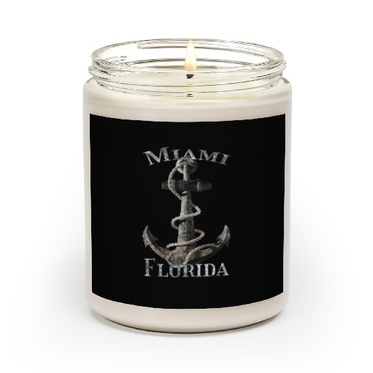 Miami Florida Nautical Anchor Sailing Scented Candles