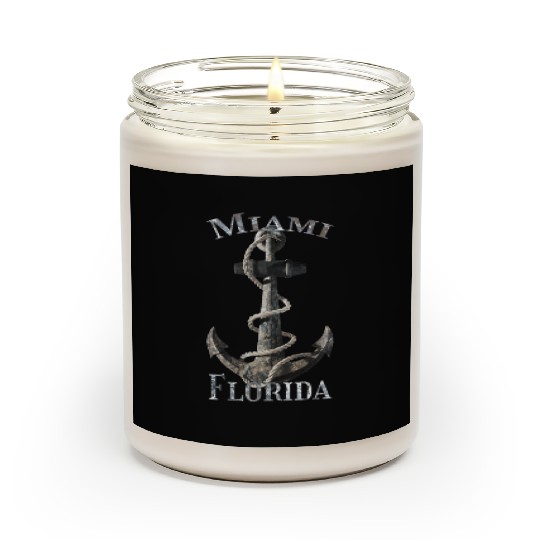 Miami Florida Nautical Anchor Sailing Scented Candles