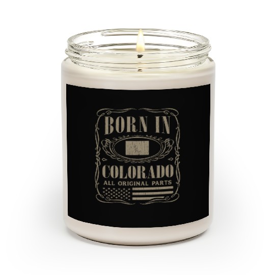 Vintage America US States Born Colorado Scented Candles