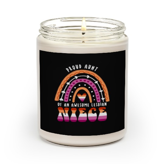 Proud Aunt Awesome Lesbian Niece Scented Candles