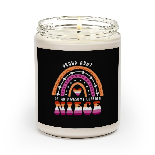 Proud Aunt Awesome Lesbian Niece Scented Candles