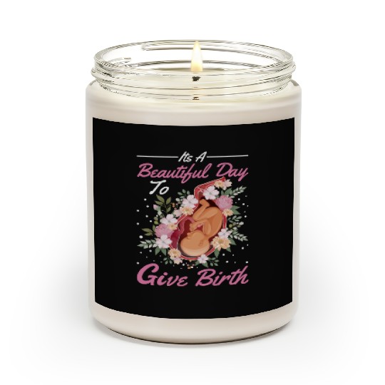 Midwife Cute Flowers Baby Catcher Doula Scented Candles