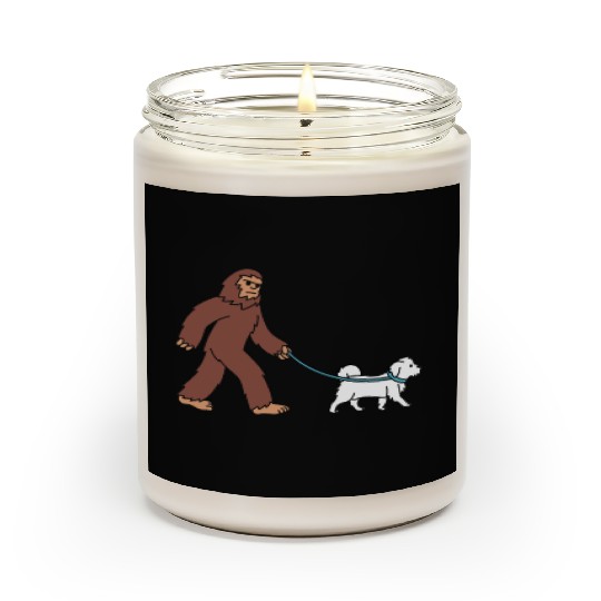Bigfoot Sasquatch Walking Maltese Scented Candles