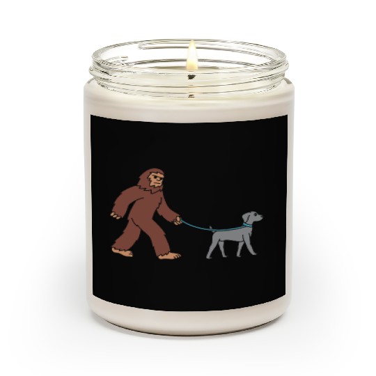 Bigfoot Sasquatch Walking Weimaraner Scented Candles