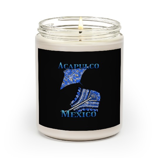 Acapulco Vacation Tribal Stingrays Scented Candles