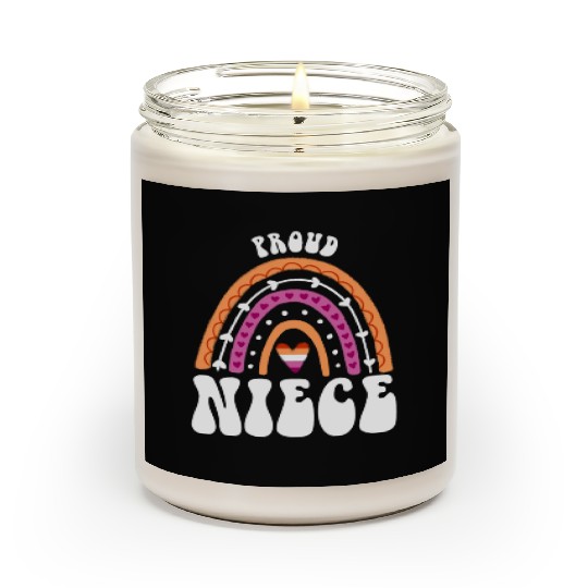 Proud Niece Lesbian Pride Rainbow Scented Candles