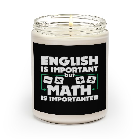 Funny Math Art Student Pun Mathematics Lovers Pun Scented Candles