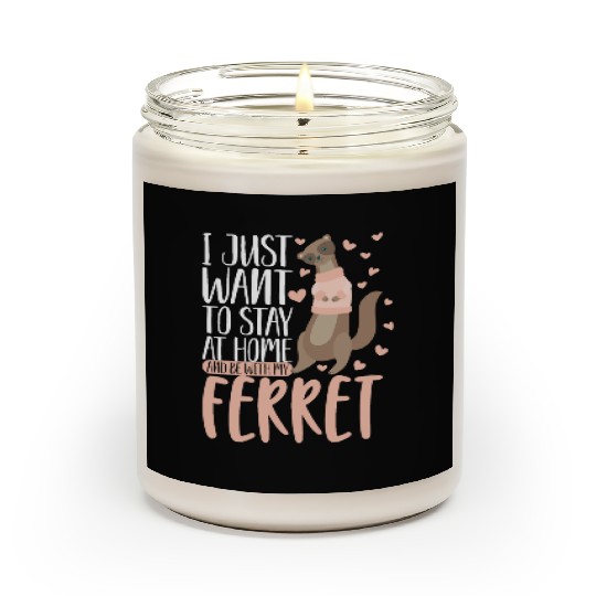 Animal Pet Lovers Day Of The Ferret Lifestyle Gift Scented Candles