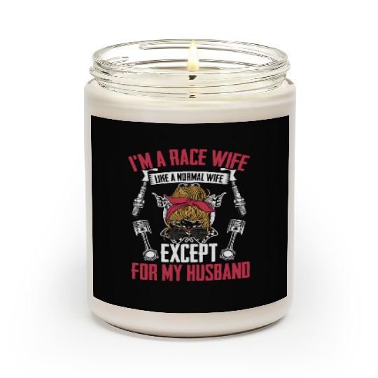 Race Wife Funny Car Racing Humor For Automobile Scented Candles
