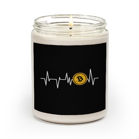 Funny Bitcoin Crypto Blockchain Btc Fun Lovers Scented Candles