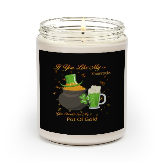 See My Pot Of Gold St Patty's Day Cute Joke Scented Candles