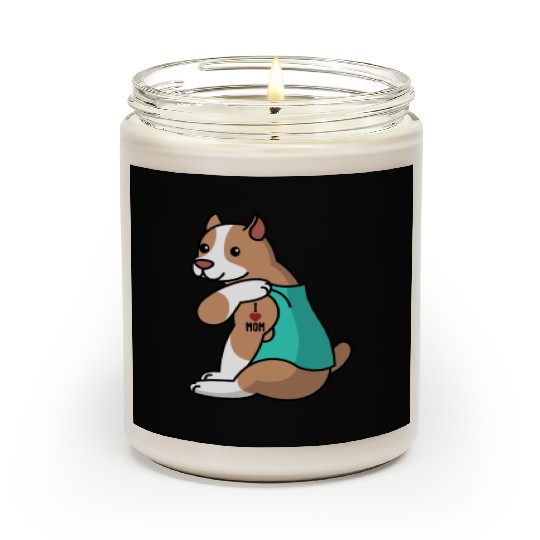 I Love Mom Tattoo Pit Bull Scented Candles