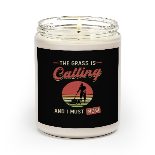 Lawn Mower The Grass Is Calling Garden Lawn Mowing Scented Candles